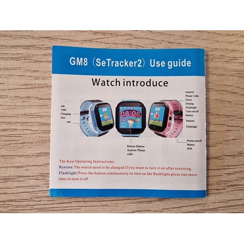 195 - 2 x GM8 (SeTracker 2) Children's Wrist Watches, (Tested and Turn On), (2)