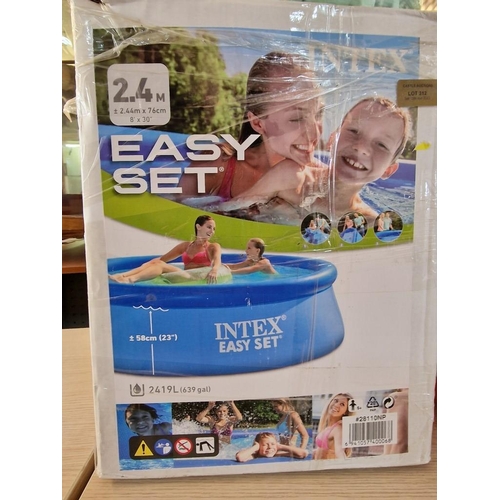 312 - Intex 2.4m Above Ground Swimming Pool with Pump / Filter and Accessories