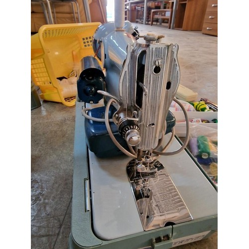 136 - Brother Electric Sewing Machine in Carry Case with Qty of Accessories Incl. Cotton Reels, Elastic, '... 