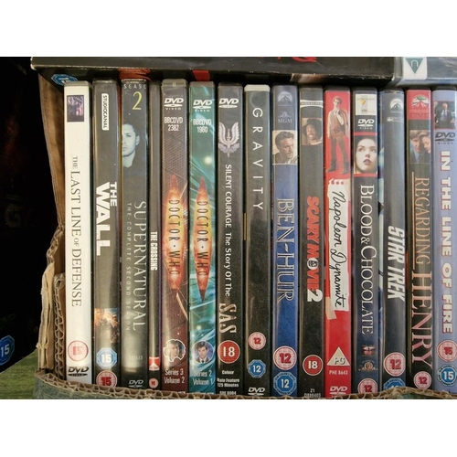 101 - Huge Qty of Assorted DVDs, (4 x Boxes); Including Box Sets, Movies, Comedies, Classics, TV Series, e... 