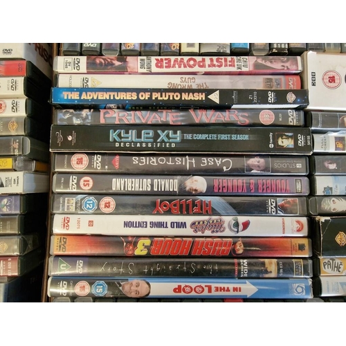 101 - Huge Qty of Assorted DVDs, (4 x Boxes); Including Box Sets, Movies, Comedies, Classics, TV Series, e... 