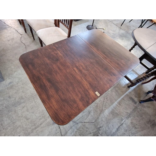 106 - Vintage Solid Wood Drop Leaf Dining Table with Turned Legs, (Approx. 75 x 108cm Open, or 75 x 37 x 7... 