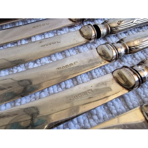 114 - Cased Set of 6 x Dinner Knives and 6 x Side Knives by 'Butler, Sheffield UK, Together with Set of 8 ... 