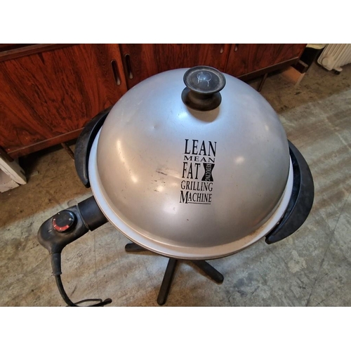 184 - George Foreman 'Lean Mean Fat Reducing Grilling Machine' Barbeque / Grill on Pedestal Leg with Dome ... 