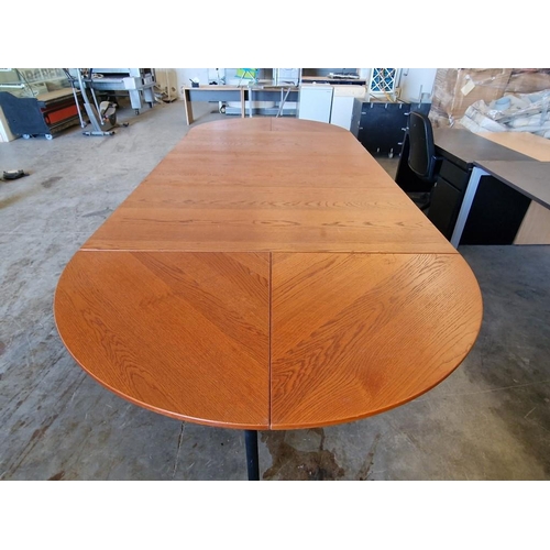 292 - Large Adaptable Dark Wood Conference / Banquet Table with Black Metal Legs & Frame, Approx. 400 x 16... 