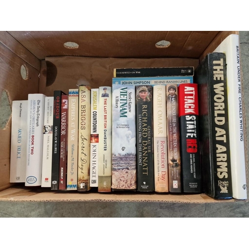 202 - Box of Assorted Books, Mostly War Related and Hardbacks