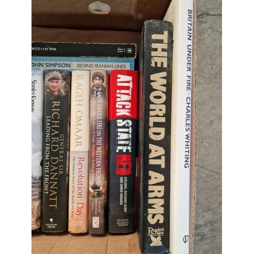 202 - Box of Assorted Books, Mostly War Related and Hardbacks