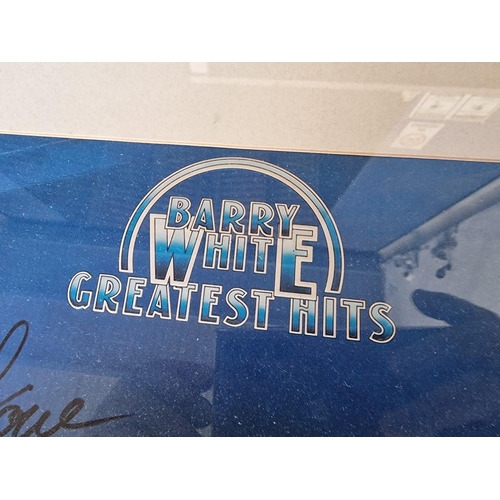 291 - Framed Barry White 'Greatest Hits' Record Cover, Believed to by Barry White, (Approx. 53 x 53cm)