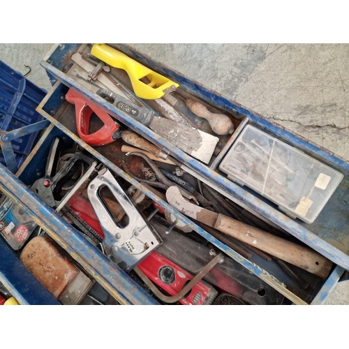 474 - Large Qty of Assorted Tools; Blue Metal Cantilever Tools Box with Contents, Socket Sets, Angle Grind... 