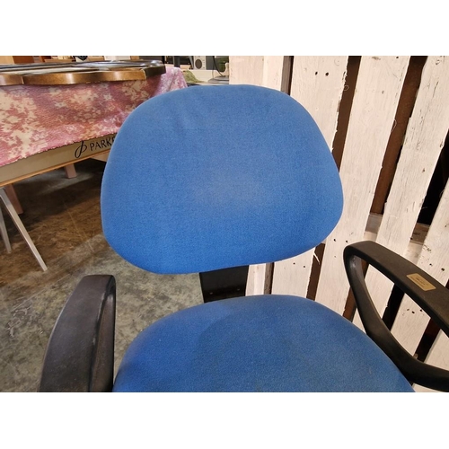 480 - Blue Fabric Office Chair with Arms