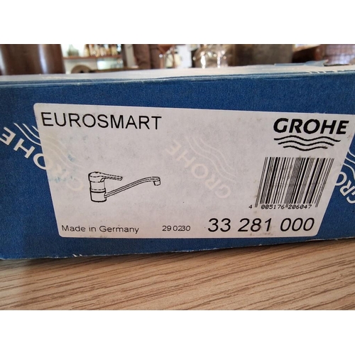 481 - Grohe 'Eurosmart' Stainless Steel Mixer Tap, Unused with Box