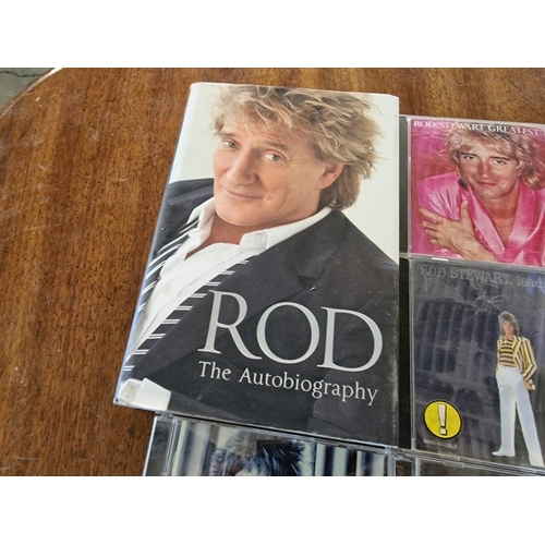 489 - Rod Stewart Autobiography, Together with Collection of Approx. 18 x Rod Stewart CDs and Other Assort... 