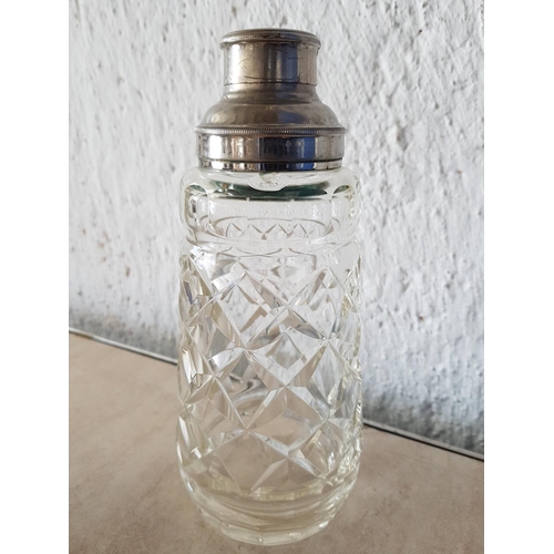 365 - Crystal Vintage Shaker, Silver Plated 