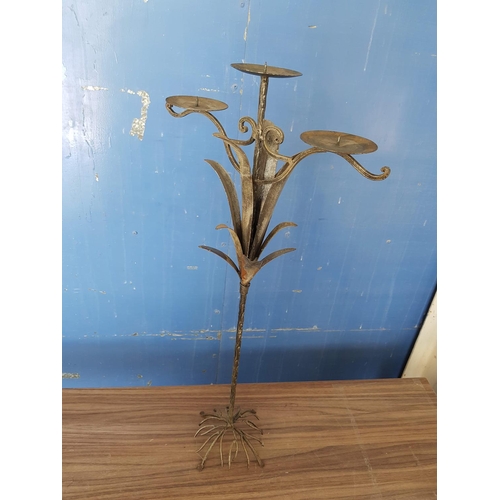 366 - Tall Metal Candle Stick (H:78cm)