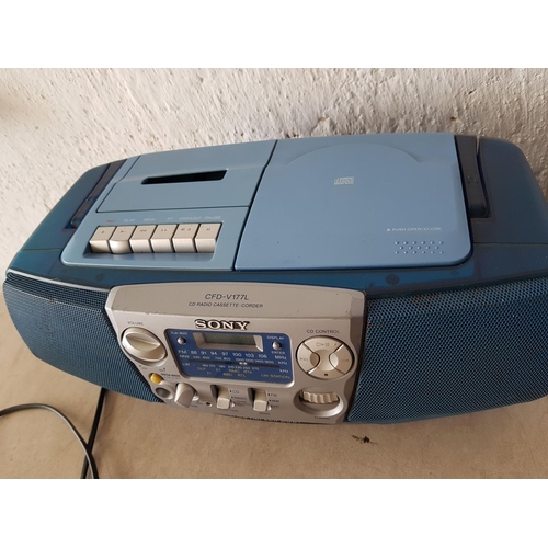 430 - Retro Mini Hifi Sony CFC-V177L CD / Radio / Cassette, Corder (Un-Tested)