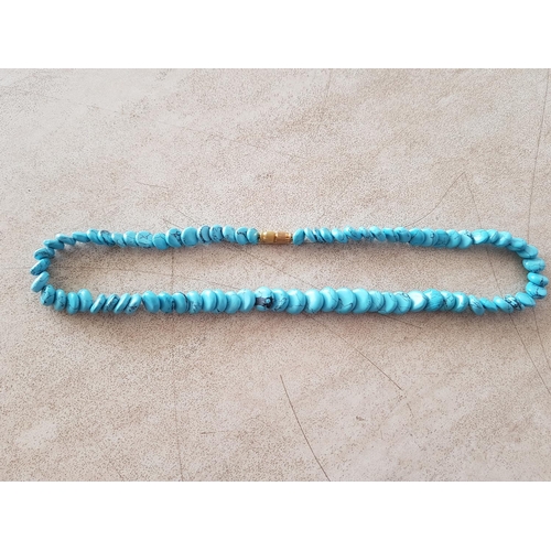 434 - Turquoise Necklace with Pair of Matching Earrings