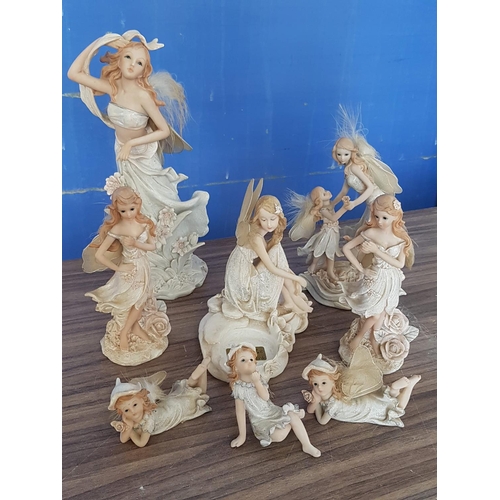 441 - 8 x Fairy Figurines (Resin)