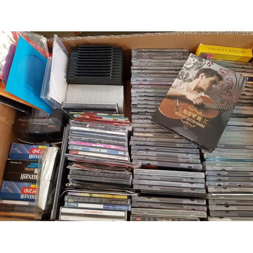 451 - Collection of CD's with Music from All Over the World and Various Accessories (2 x Boxes)