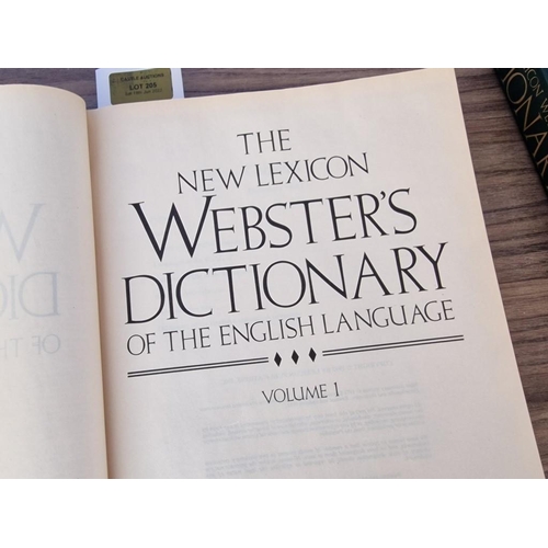 205 - 2 x Volumes of The New Lexicon Webster's Dictionary of the English Language, (1993), (2)