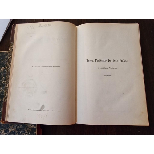 229 - Three Volumes of Antique Leather Bound Books: 'Handbook of the Law of the Sea' by Dr Max Pappenheim,... 