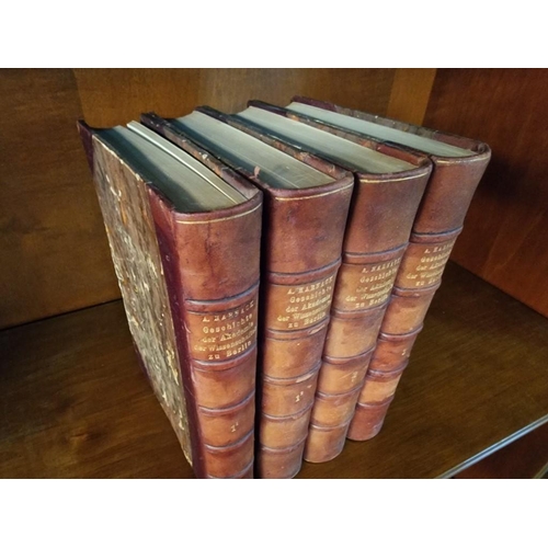 217 - Four Volumes of Antique Leather Band Books 'History of the Royal Prussian Academy of Sciences in Ber... 