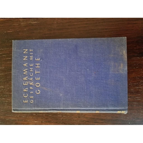 218A - Antique Book: 'Conversations with Goethe' by Johann Peter Eckermann, 1939 (in German)