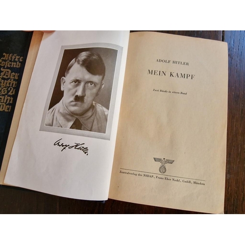 227 - Two Antique Third Reich Books: A 1943 Edition of 'Mein Kampf' by Adolf Hitler, Together with a 1939 ... 