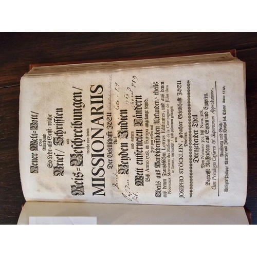 230A - Large Antique Leather Bound Book: 'Details of the Missions Established by Jesuit Priests in the East... 