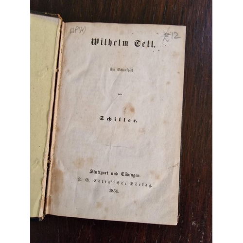 234 - Small Antique Book The Play of 'William Tell' by Fredrich Schiller, 1854 (in German)