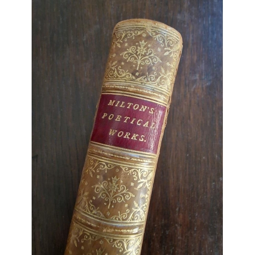 238 - Antique Leather Bound Book 'Milton's Poetical Works', 1910