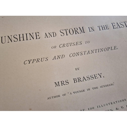 241 - Antique Book 'Sunshine and Storm in the East or Cruises to Cyprus and Constantinople' by Annie Brass... 