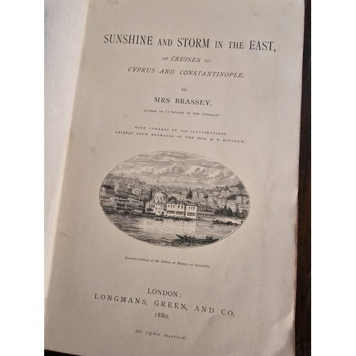 241 - Antique Book 'Sunshine and Storm in the East or Cruises to Cyprus and Constantinople' by Annie Brass... 