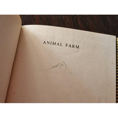 245 - UK First Edition Leather Bound Book 'Animal Farm, A Fairy Story' by George Orwell. Published by Seck... 