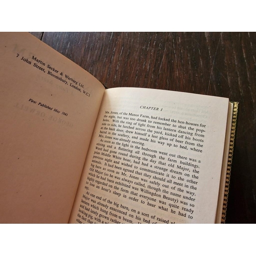 245 - UK First Edition Leather Bound Book 'Animal Farm, A Fairy Story' by George Orwell. Published by Seck... 