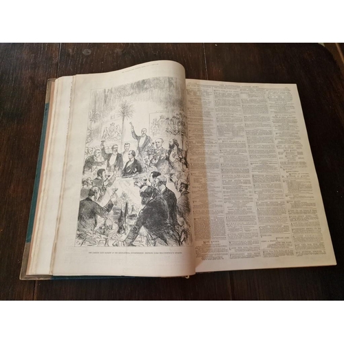 245B - Large Leather Bound Book: 'The Illustrated London News, Vol. LXXIII, July to December 1878', (Approx... 