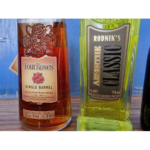 256 - Sodap Commandaria 'Saint Barnabas', Rodniks Absinthe Classic and Four Roses Single Barrel Kentuky St... 