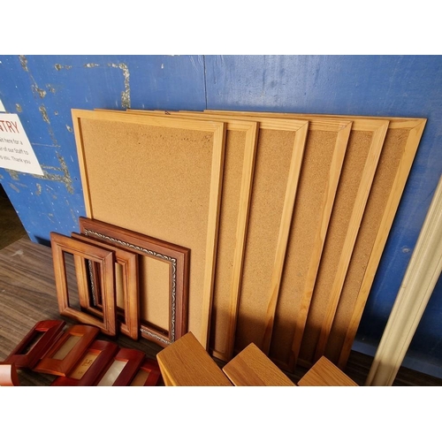 524 - Large Qty of Assorted Picture Frames; 2 x Aluminium, Various Wood, Box Frames, Table Top / Standing,... 