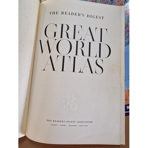 91 - Readers Digest Great World Atlas, Together with Photo Album (Unsued) and Folding World Map