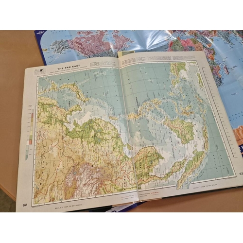 91 - Readers Digest Great World Atlas, Together with Photo Album (Unsued) and Folding World Map