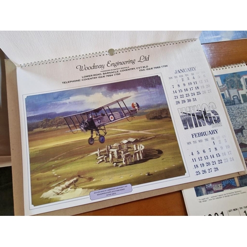 93 - Collection of Wall Calendars; 3 x 'Wings' by Michael Turner (2000, 2001 & 2002) with RAF & Aircraft ... 