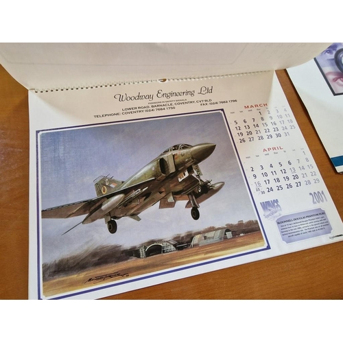 93 - Collection of Wall Calendars; 3 x 'Wings' by Michael Turner (2000, 2001 & 2002) with RAF & Aircraft ... 