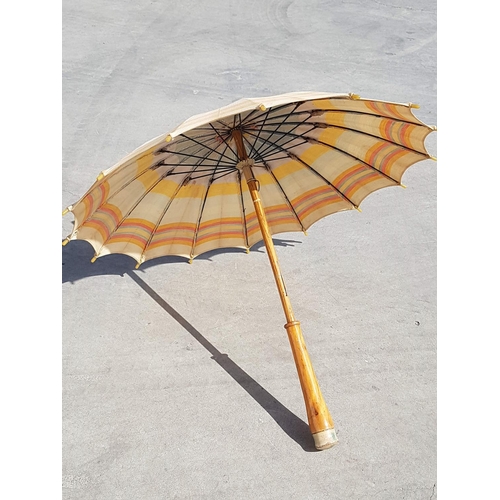 262 - 2 x Vintage Ladies Parasols (Wood / Fabric)