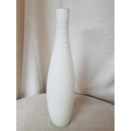 517 - Various of White Vases, Shape, Size (x4) (H:25cm, H:38cm, H:32cm, H:25cm)