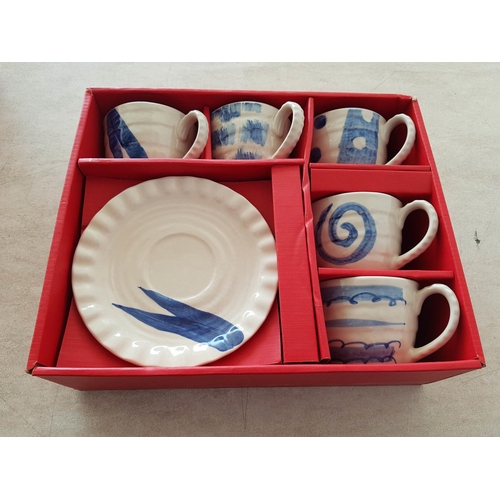 354 - Ceramic Tea / Coffee Set (5+5) KWKAWASHI Made in Japan in Display Box