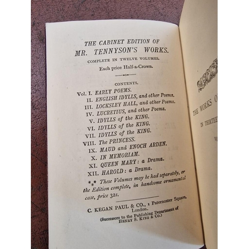 31 - 'The Cabinet Edition' Boxset with 13 x Antique Leather Bound Volumes of the Works of Alfred Tennyson... 