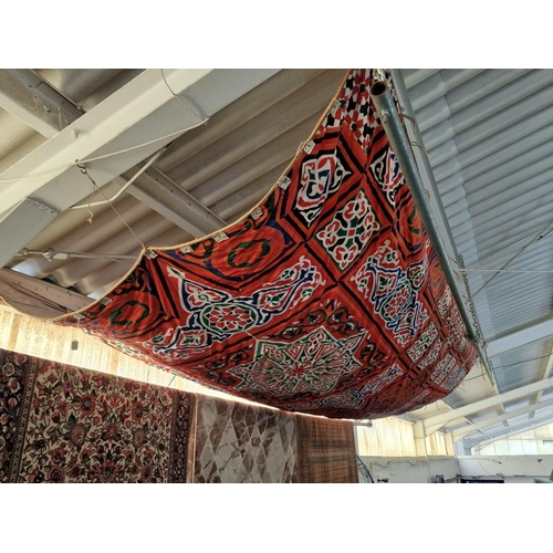 4 - Bedouin Style Tent / Canopy Together with 4 x Large Embroidered Floor Cushions; Decorative & Colourf... 