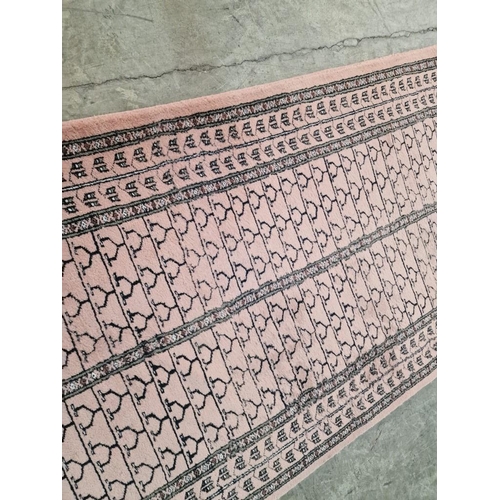 534 - Large Runner Carpet, Pale Pink Body Colour with 4 x Patterned Oblongs and Decorative Border, (Approx... 