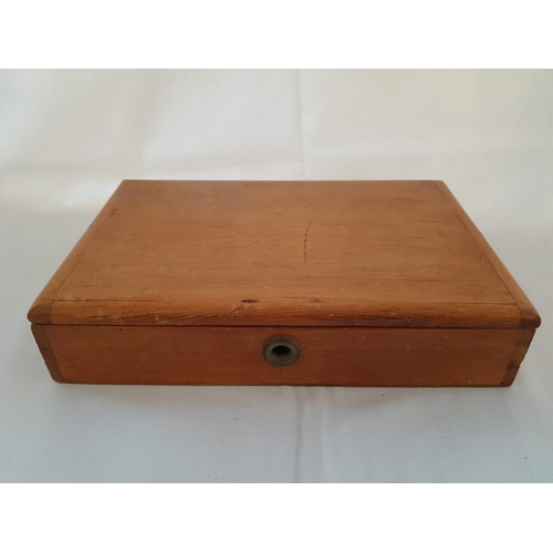 537 - Vintage Wooden Desk Organizer Wooden Letter / Bill Holders and Writing Box (A/F)