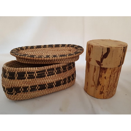 540 - Oriental Style Trinket Holders (Wooden Rattan Made of Straw etc) (11pcs)