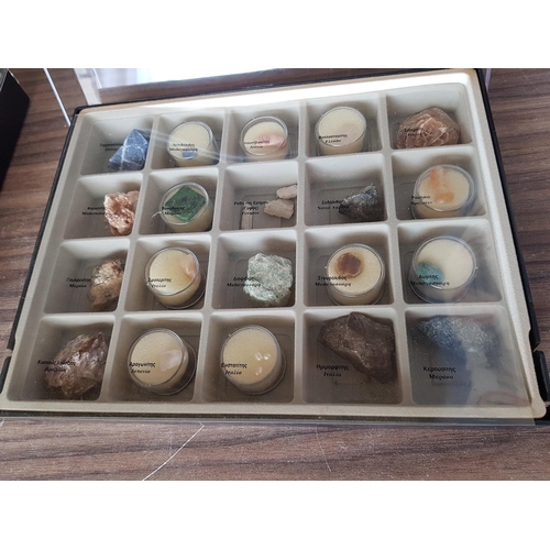 549 - Large Collection of Natural Stone, 3 x Large Plastic Holders with 20 x Stone Samples (each)